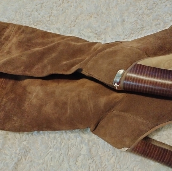 MICHAEL KORS REGINA SUEDE OVER THE KNEE BOOTS - Picture 2 of 4